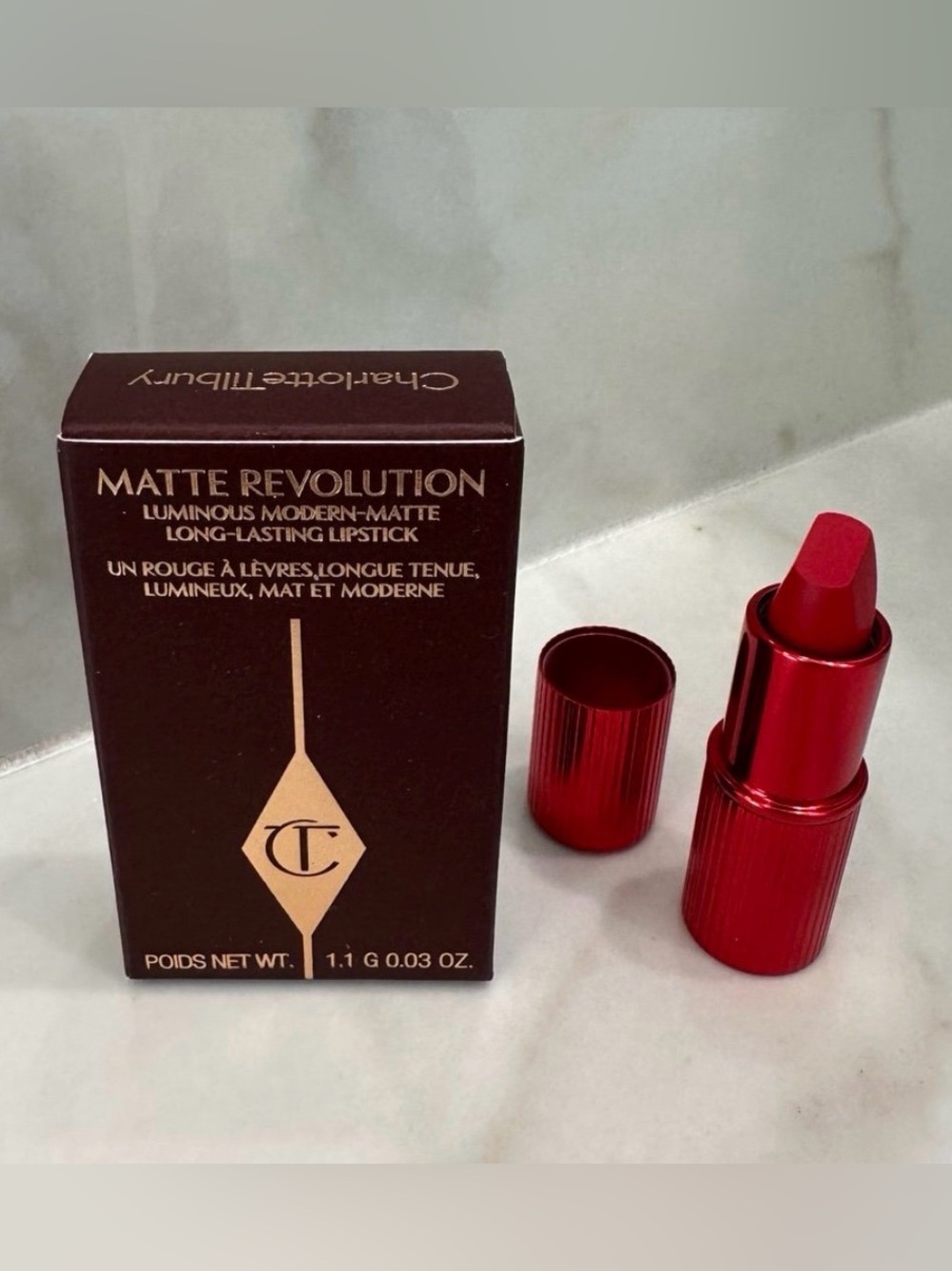 NIB. Charlotte Tilbury Matte Revolution Vixen. 0.03 oz